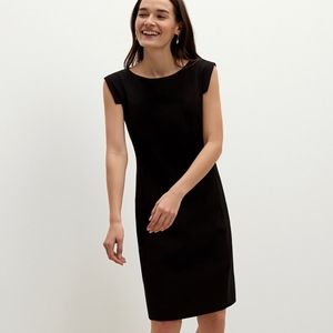MM Lafleur Joslyn Dress - Sable Crepe Size +1 (XL) Black